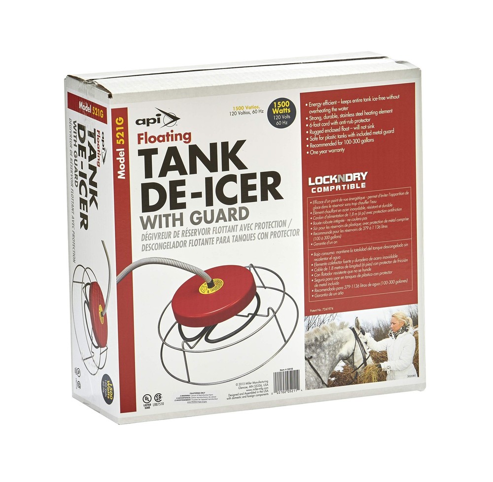 API® Floating Water Tank De-Icer | Stock Tank Floating De-Icer with Guard |