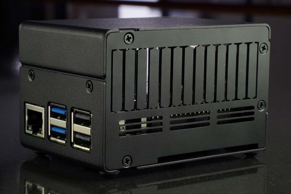 KKSB Case for Raspberry Pi 5 with Space Hats, Add-on Boards, Black