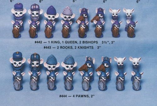 Medieval Mice Chess ceramic bisque to paint
