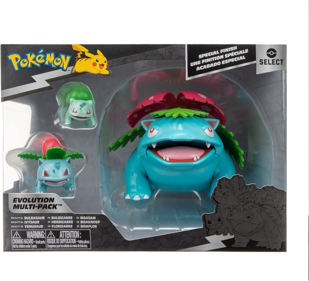 Pokémon Select Evolution 3 Pack - Features 2-Inch Bulbasaur, 3-Inch Style 1