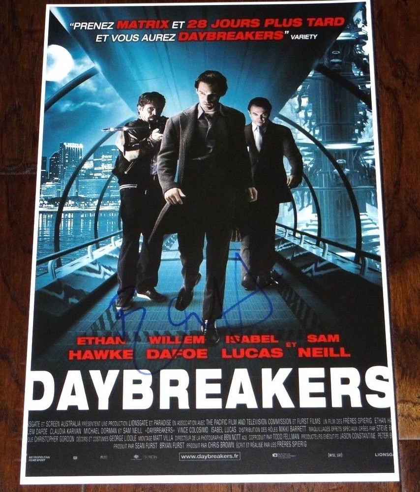 ETHAN HAWKE SIGNED DAYBREAKERS 12X18 MOVIE POSTER!!!