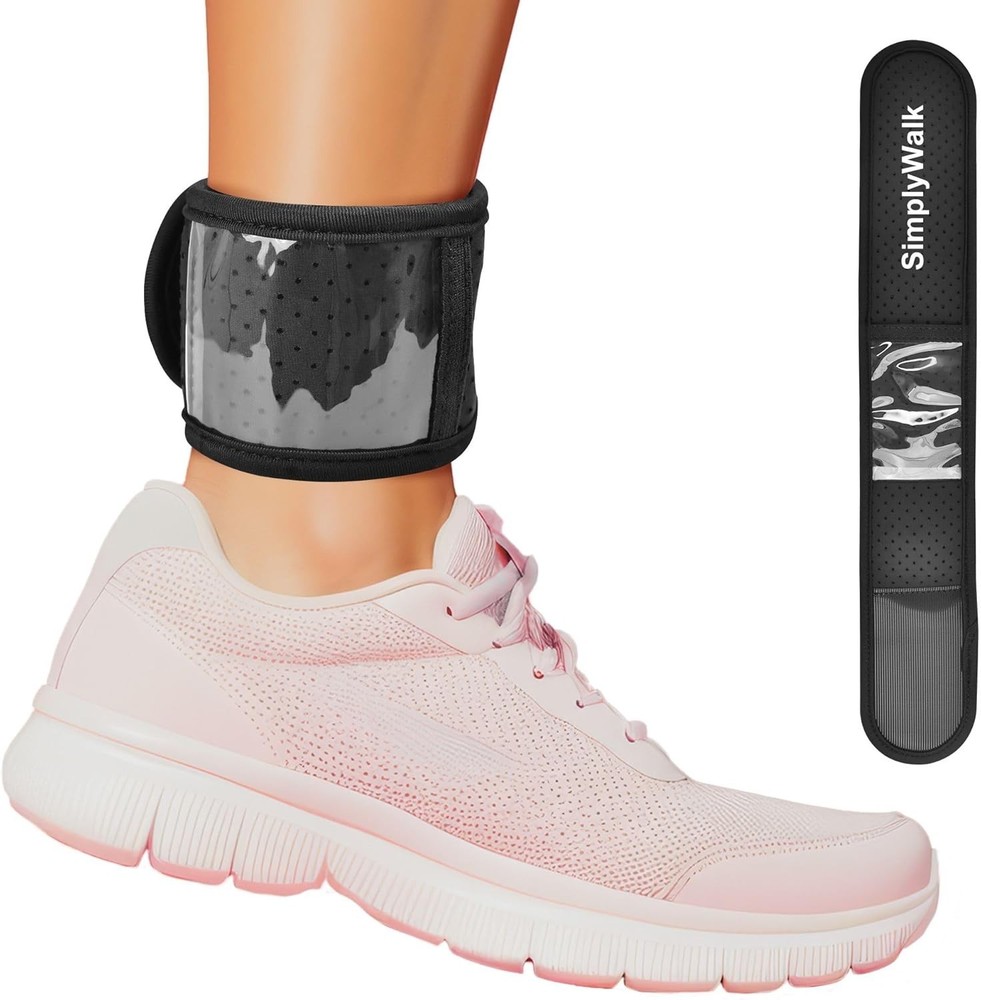 Comfortable Adjustable Ankle Band for Step Counters - Medium Size for Active Use