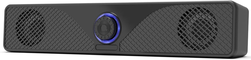 Computer Soundbar, USB Powered Wired PC Speakers with 3.5mm AUX, Basic & Clear S