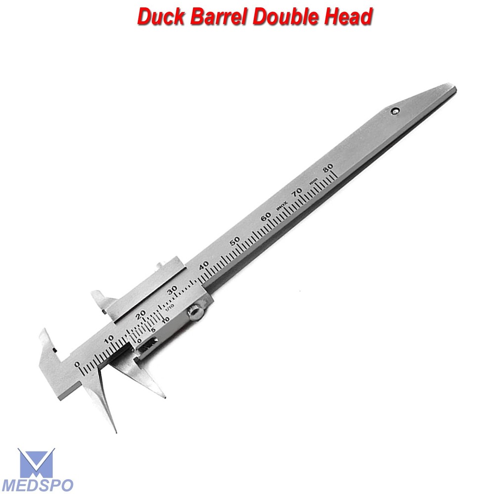 Dental Barren Duck Calipers Style Double Head Bracket Measuring Positioning Tool