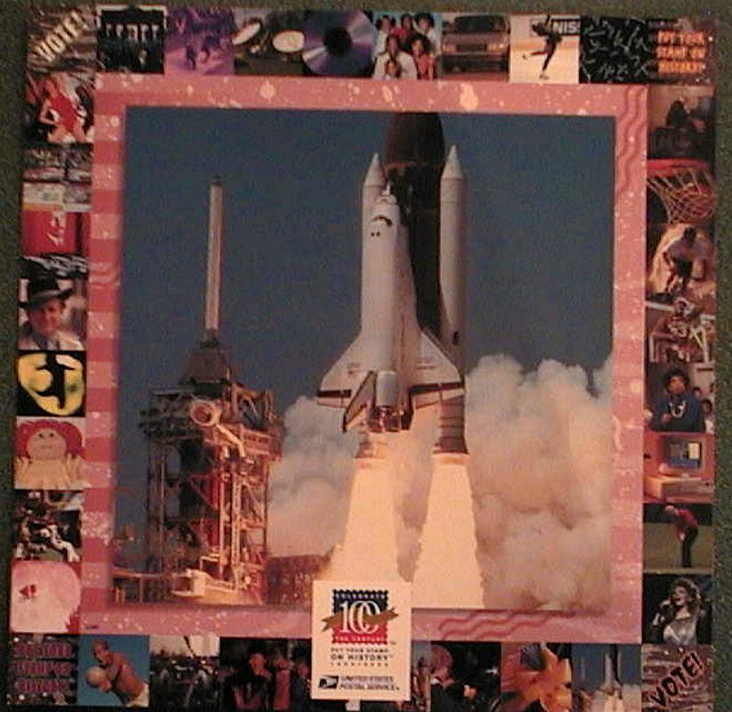 Challenger Space Shuttle ,  US Post Office Poster,1998