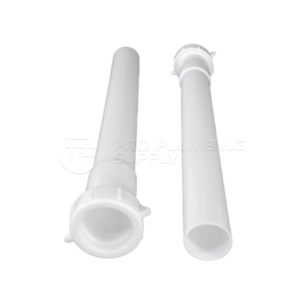 1-1/4"in x 12"in Plastic Extension Tube Tubular Drain Applications Kitchen USA
