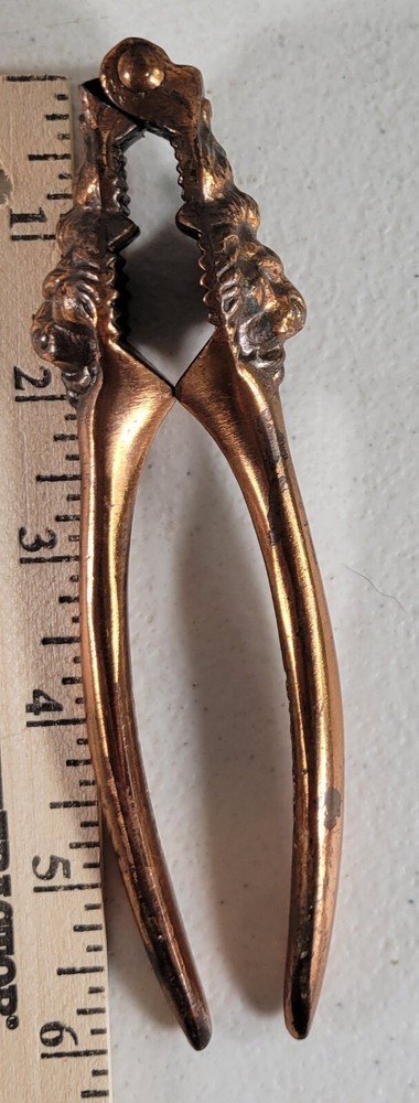 Vintage Lilium Copper Plated Lion Head Nutcracker Kitchen Tools