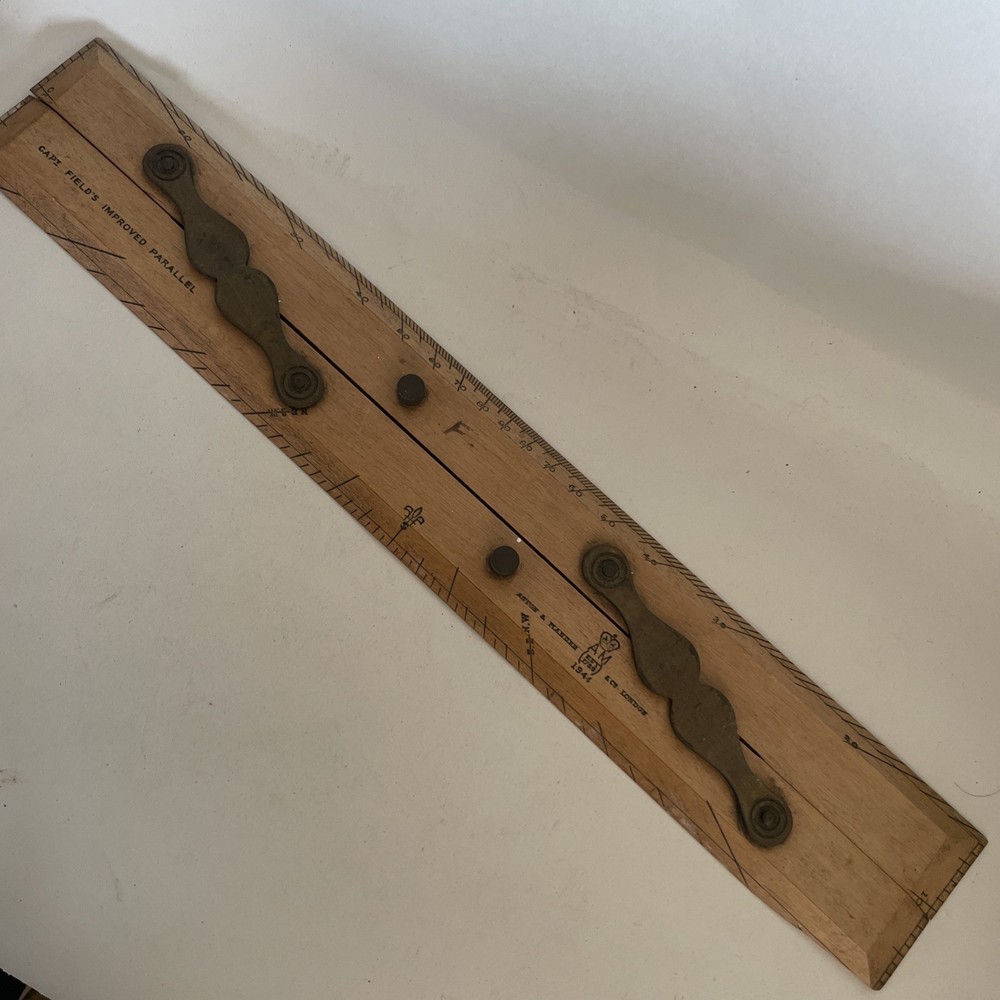 Vintage Capt Fields Improved Parallel Nautical Ruler