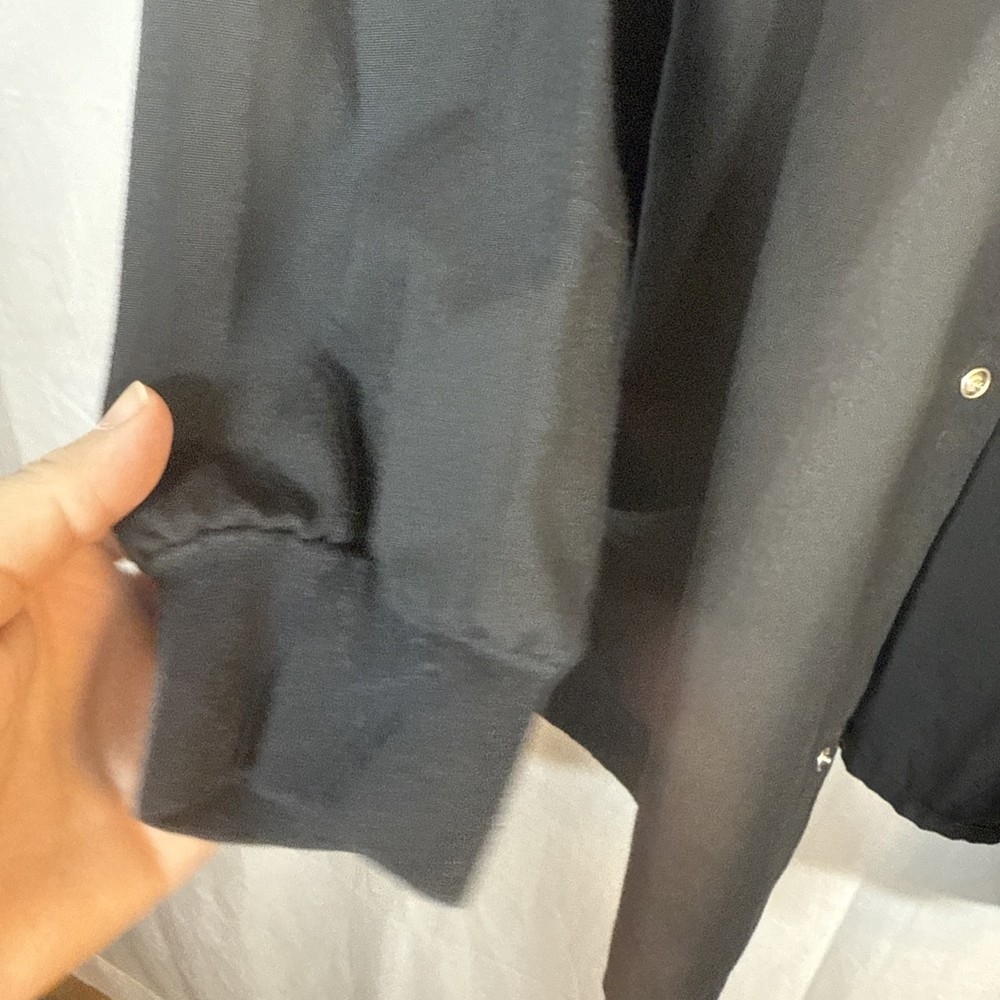 Natural Uniforms Natural Comfort Black Scrub Jacket Size Large Preowned