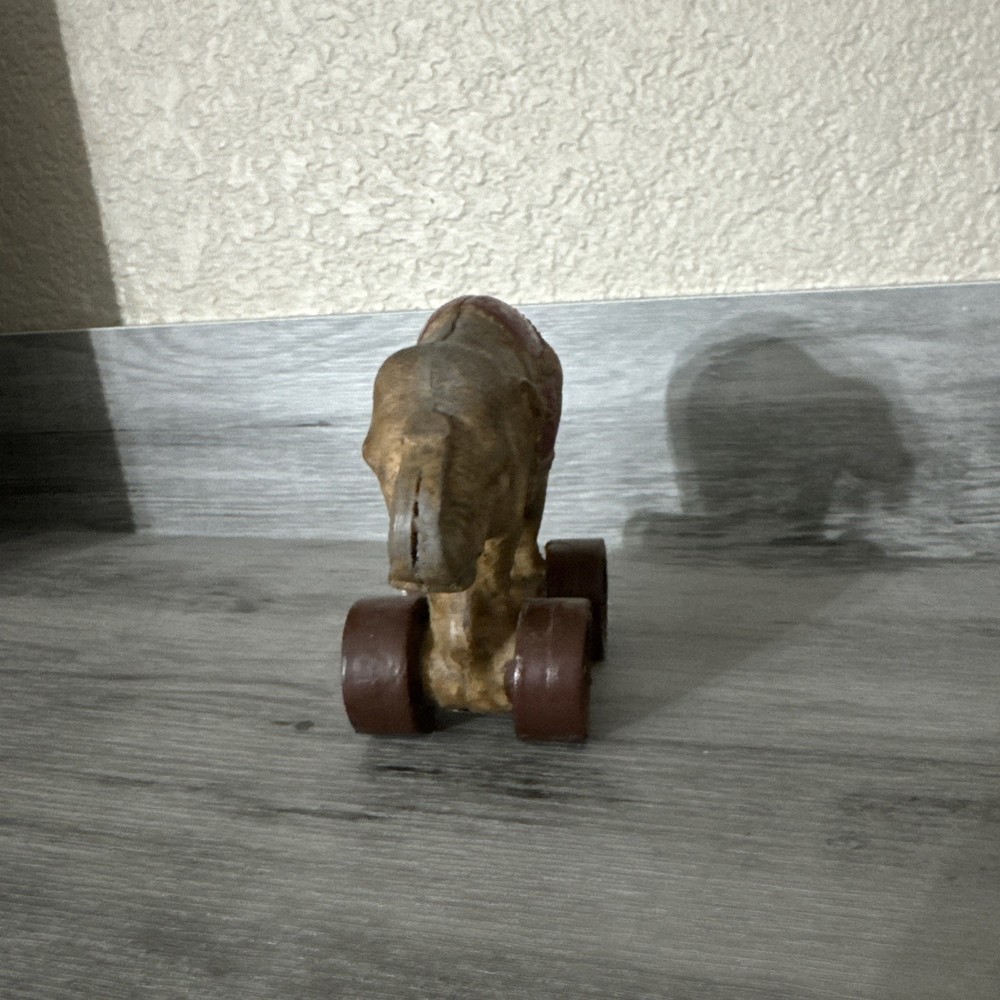 Vintage “Jumbo” Circus Elephant Pull Toy On Wheels