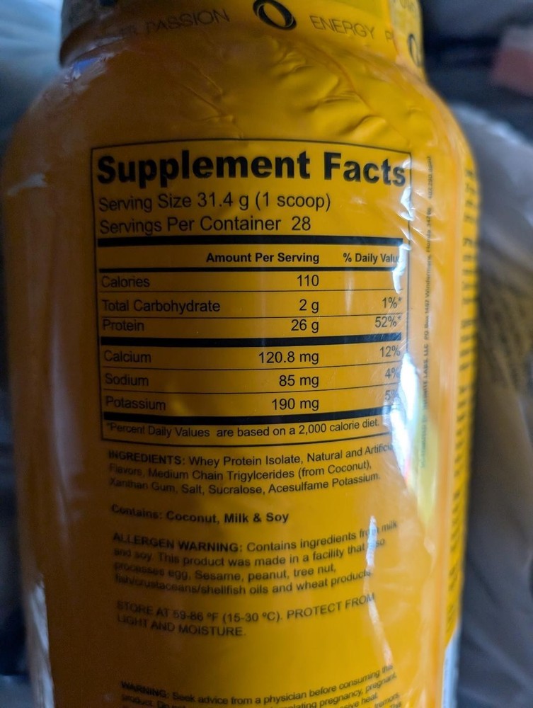 Infinite Labs INFINITE PRO 100% WHEY ISOLATE 2LB Vanilla. 09/24