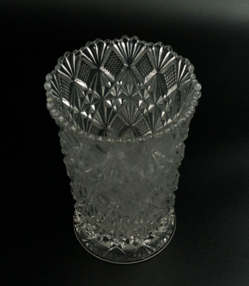 Vintage Crystal Vase 6" H