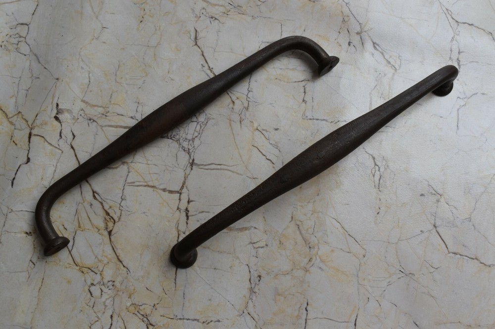Vintage Handmade iron door cabinet screen Gate handles pull rustic 2 pcs
