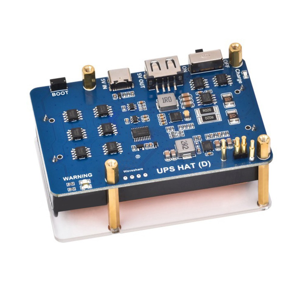 UPS HAT (D) Kit For Raspberry Pi 5V Uninterruptible Power Supply Module US