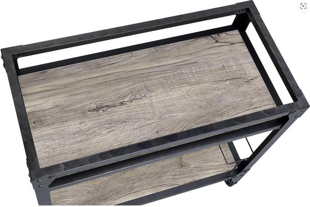Jorgensen Rustic Oak & Charcoal Finish Serving Cart