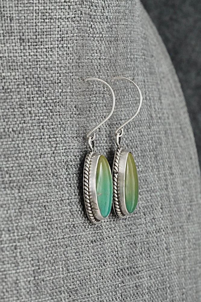 Turquoise & Sterling Silver Earrings - Rosemary Saunders