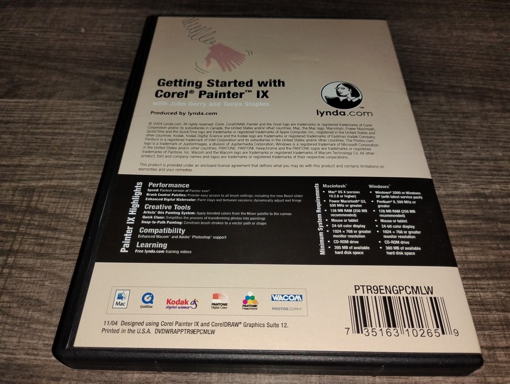 Corel Painter IX.5 PC/Mac CD-ROM 2006 for Windows 2000/XP Power Macintosh 3-disc