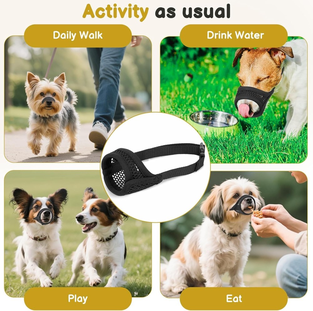 Mesh Muzzle Short Snout & Small Medium Dogs Anti-Biting Focus on Brachycephalic