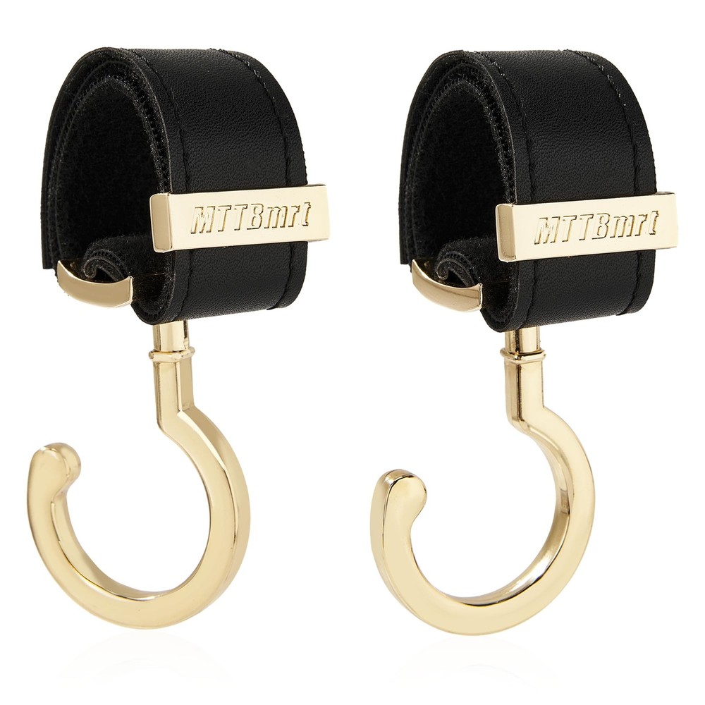2 Pack Stroller Hooks,Strong Synthetic Leather Hook-and-Loop Fastener&High-Qu...