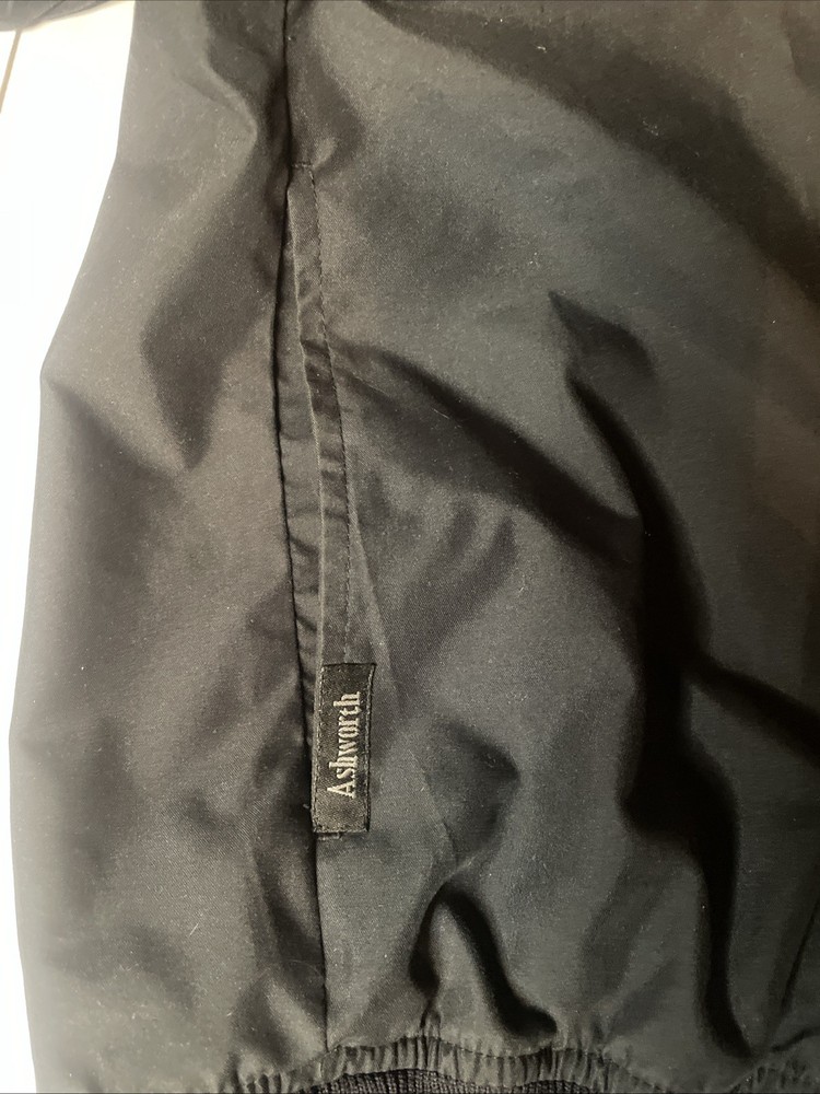 Ashworth Weather System Golf Pullover Jacket Men’s M Black Water Wind Resistant