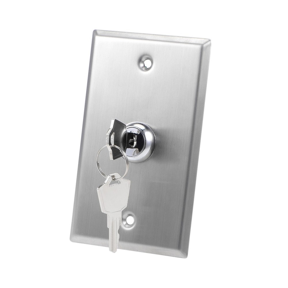 Key Lock Switch On/Off Door Release DPST for Access Control Panel Mount 2 Keys