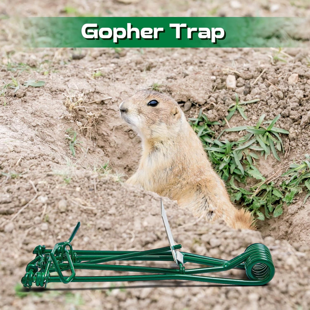 24 Pcs Outdoor Gopher Trap Easy Set Mole Trap Weather Resistant Gopher Killer Vo