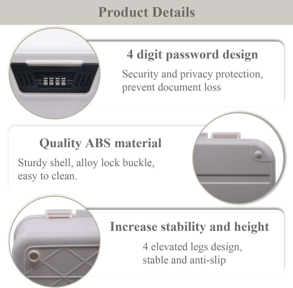 torage Bin - 4.2 Gallon Locking Container with 4-Digit Combination Lock, Stackab