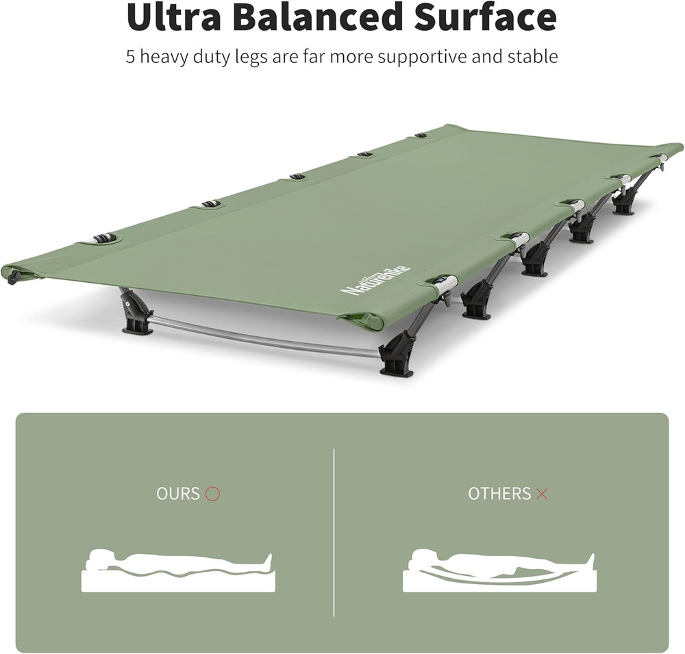 Greenwild Camping Cot, Ultralight Folding Backpacking Cot, 60-Second Easy Set-Up