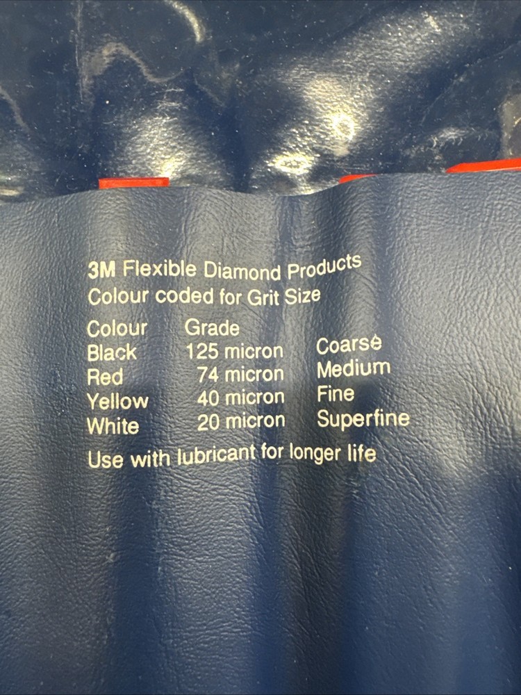 3M Flexible Diamond Hand File White Set, 74 Micron, Medium, 6"