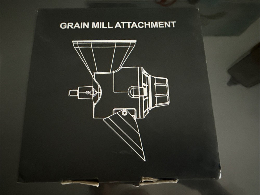 Grain Mill Attachment Metal Silver Accessory Kitchen Aid Mixer Compatible