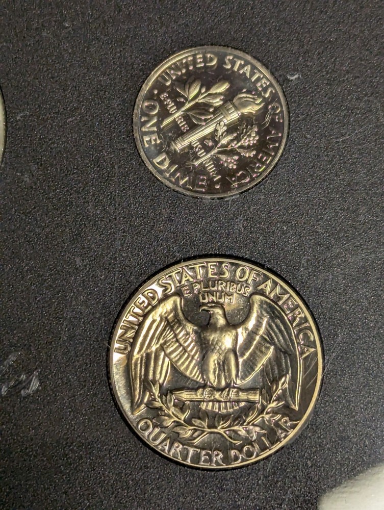 1973 S EISENHOWER IKE Silver Dollar 40% Silver & 1969 PROOF SET Half $1 US Mint