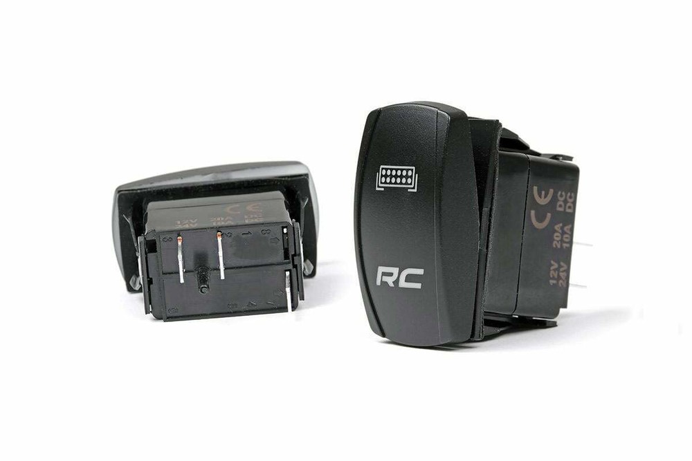 Rough Country Rocker Switch 2x1 with Logo Blue Back Light