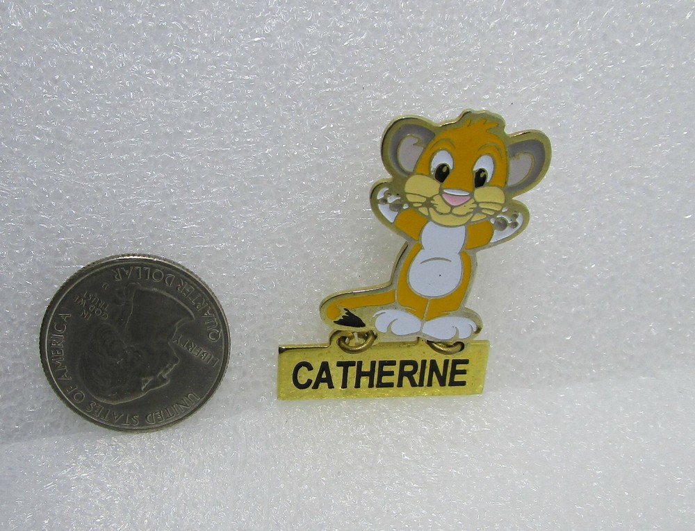 Lion Cub w/ Name Badge Catherine Pin