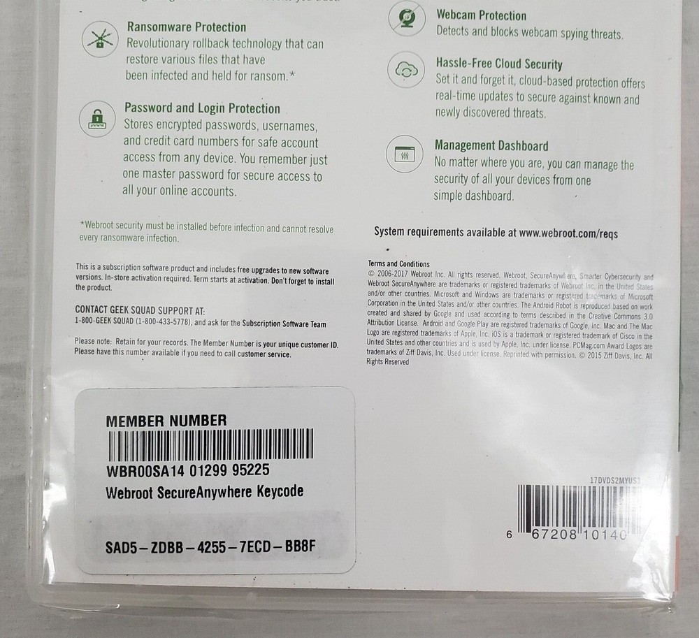 Webroot Secure Anywhere Internet Security 3 Devices (NOS)