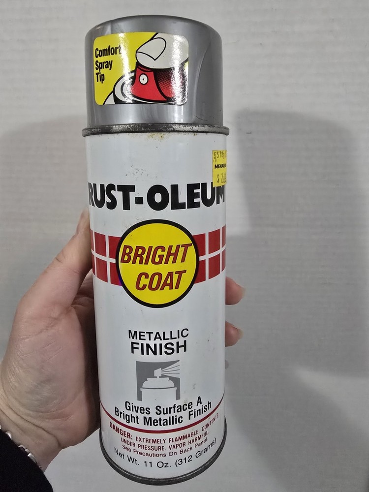 Vintage 80s Rustoleum Bright Coat Metallic Finish Silvee Paint