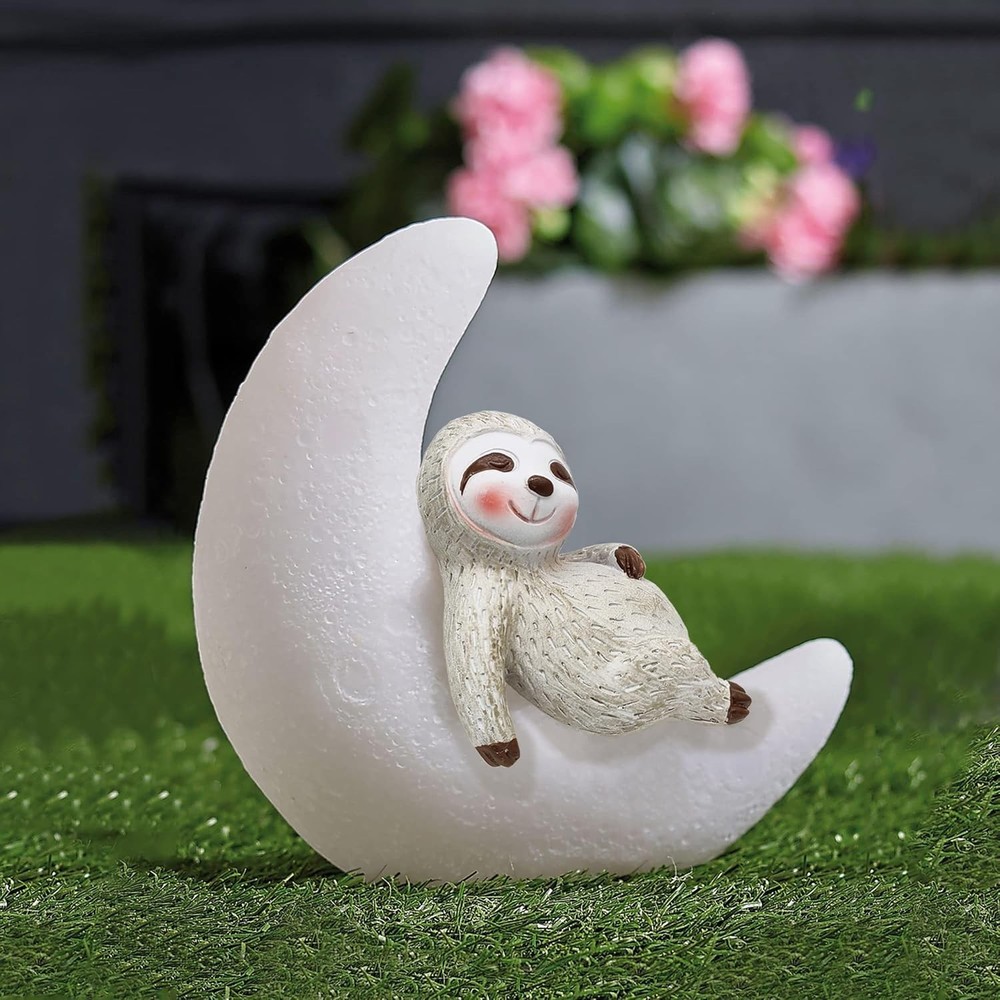 solar sloth on moon led lights