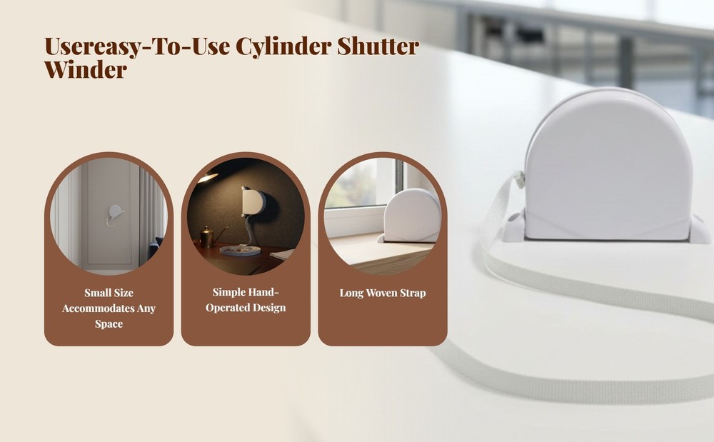 Window Wrap Holder, Roller Shutter Window Winder Box, with 1 Roll 5M Webbing