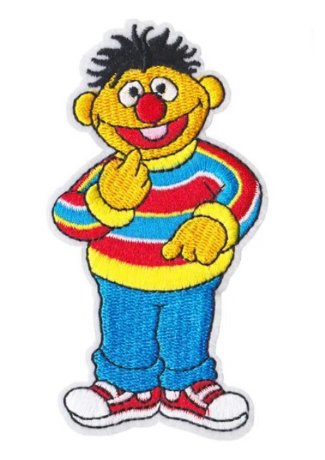 ERNIE - SESAME STREET - Embroidered Iron On/ Sew-On Patch