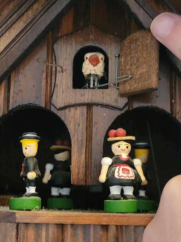 Vintage Solid Wood German Cuckoo Clock WORKS