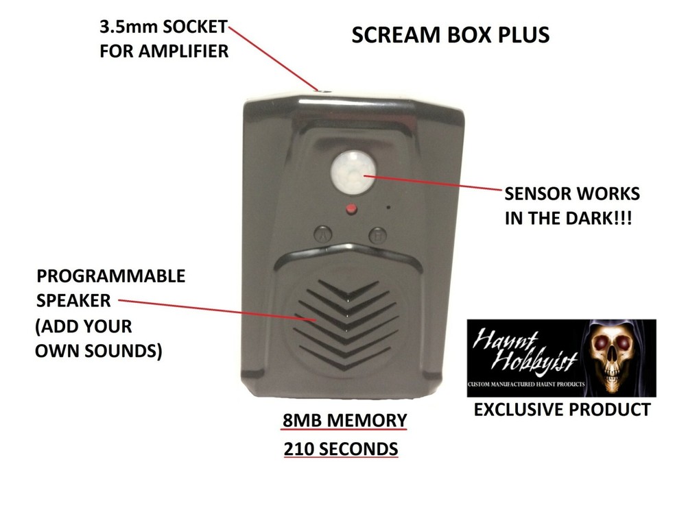 SCREAM BOX PLUS Halloween programmable speaker witch laugh amplifier zombie