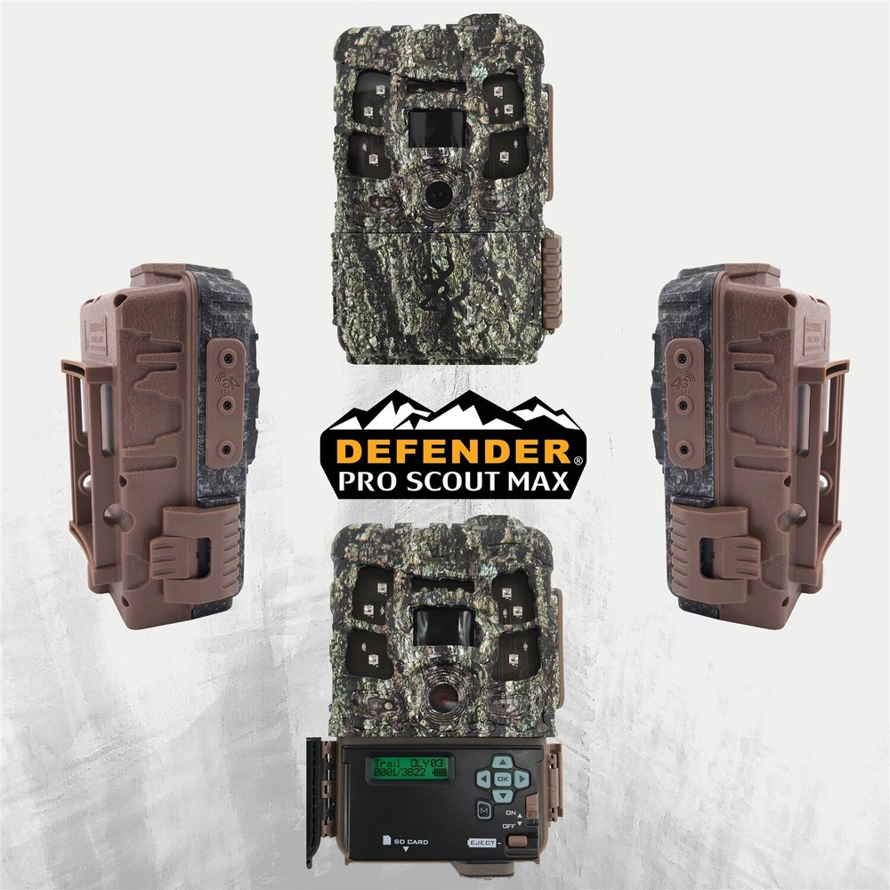 Browning Trail Camera Defender Pro Scout Max Cellular Trail Camera Bundle