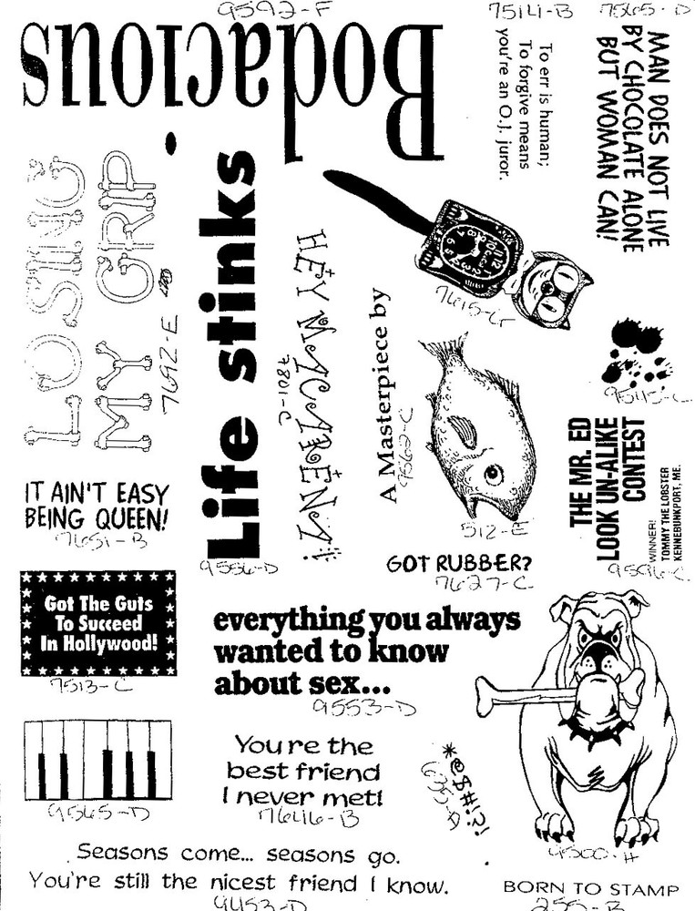 Unmounted Rubber Stamp Plate, Unmounted/Uncut Pink Rubber Stamps