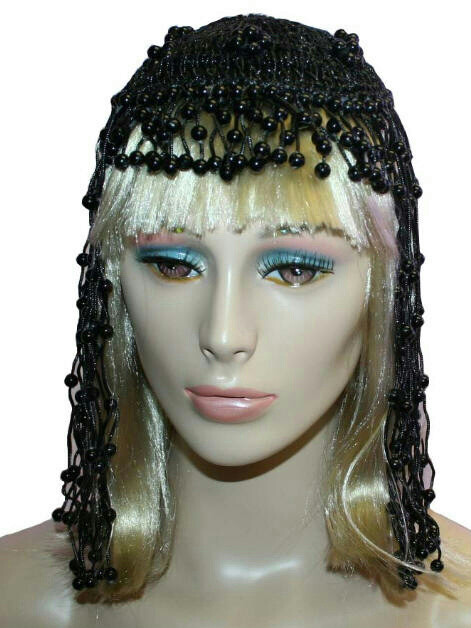 Black Cleopatra Beaded Headpiece Costume Accessory