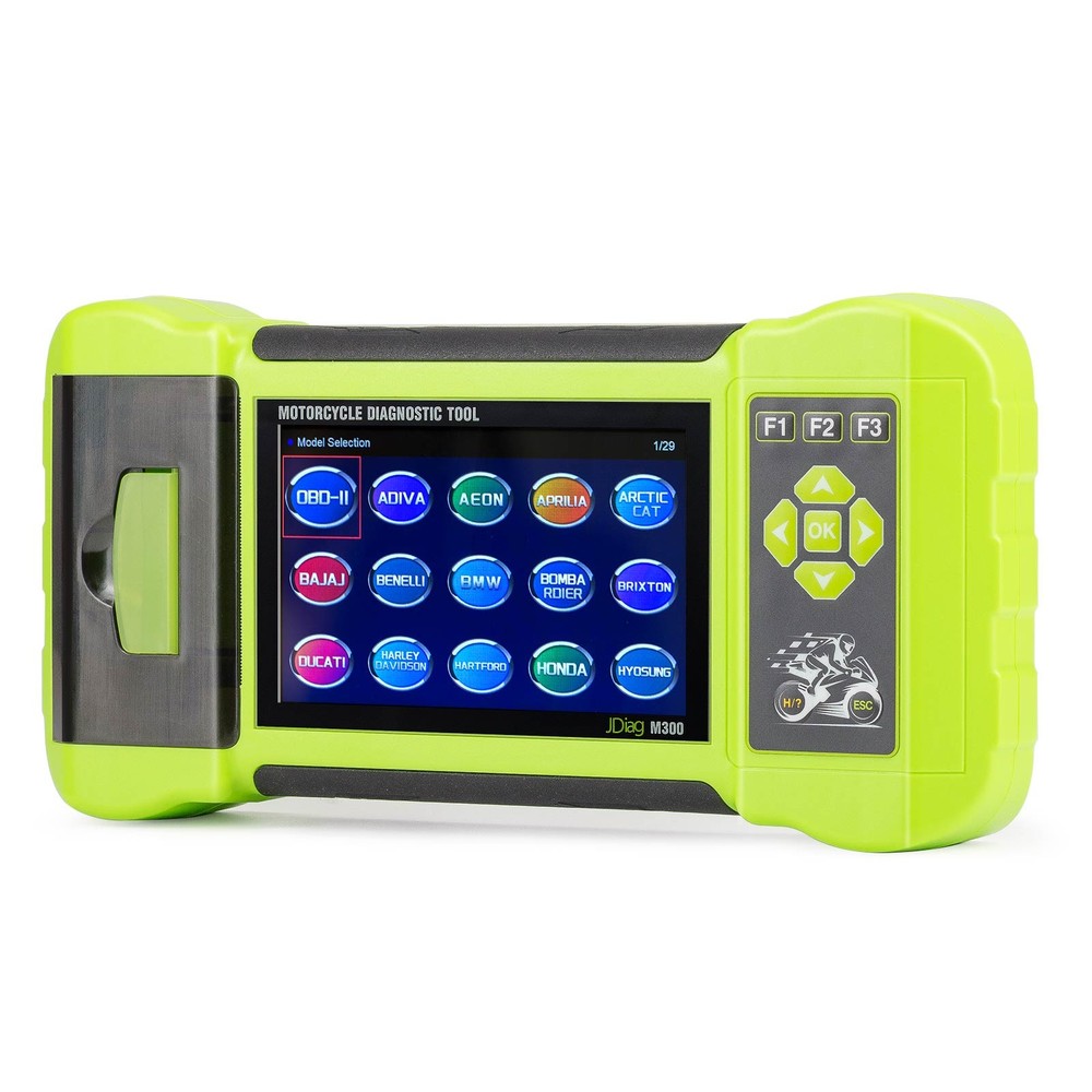 JDiag M300 Motorcycle Diagnostic OBD2 Scanner Full Version Dual System Testing