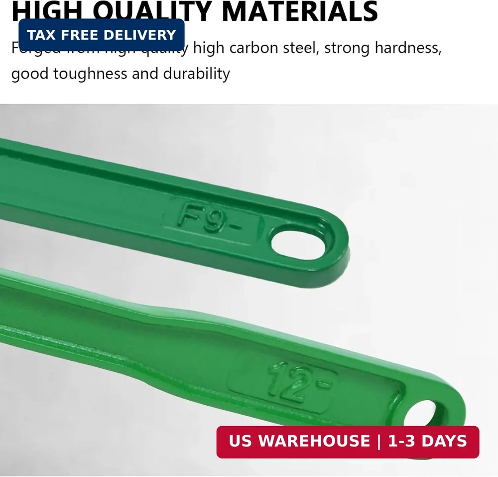 2-Piece Rubber Strap Wrench 9' & 12' Handle, Adjustable Strap Wrench, Rubber Str