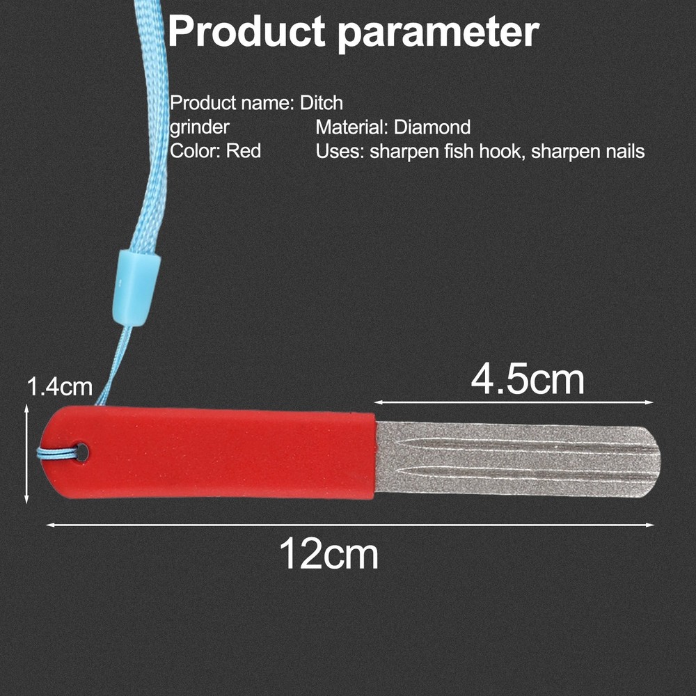 Diamond Material Fishing Hook Sharpening File for Professional Results