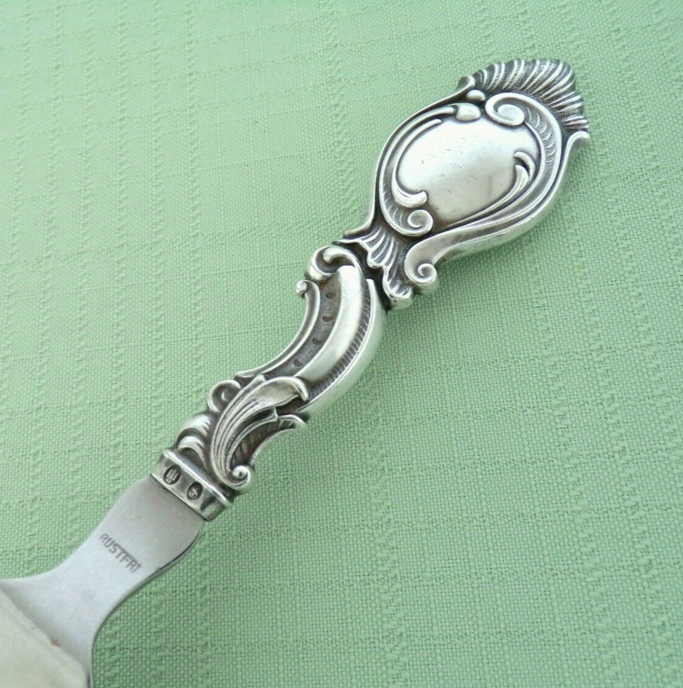 DENMARK Danish SILVER 1932 PASTRY Cake SERVER Serving ROCOCO Assayer J Siggaard