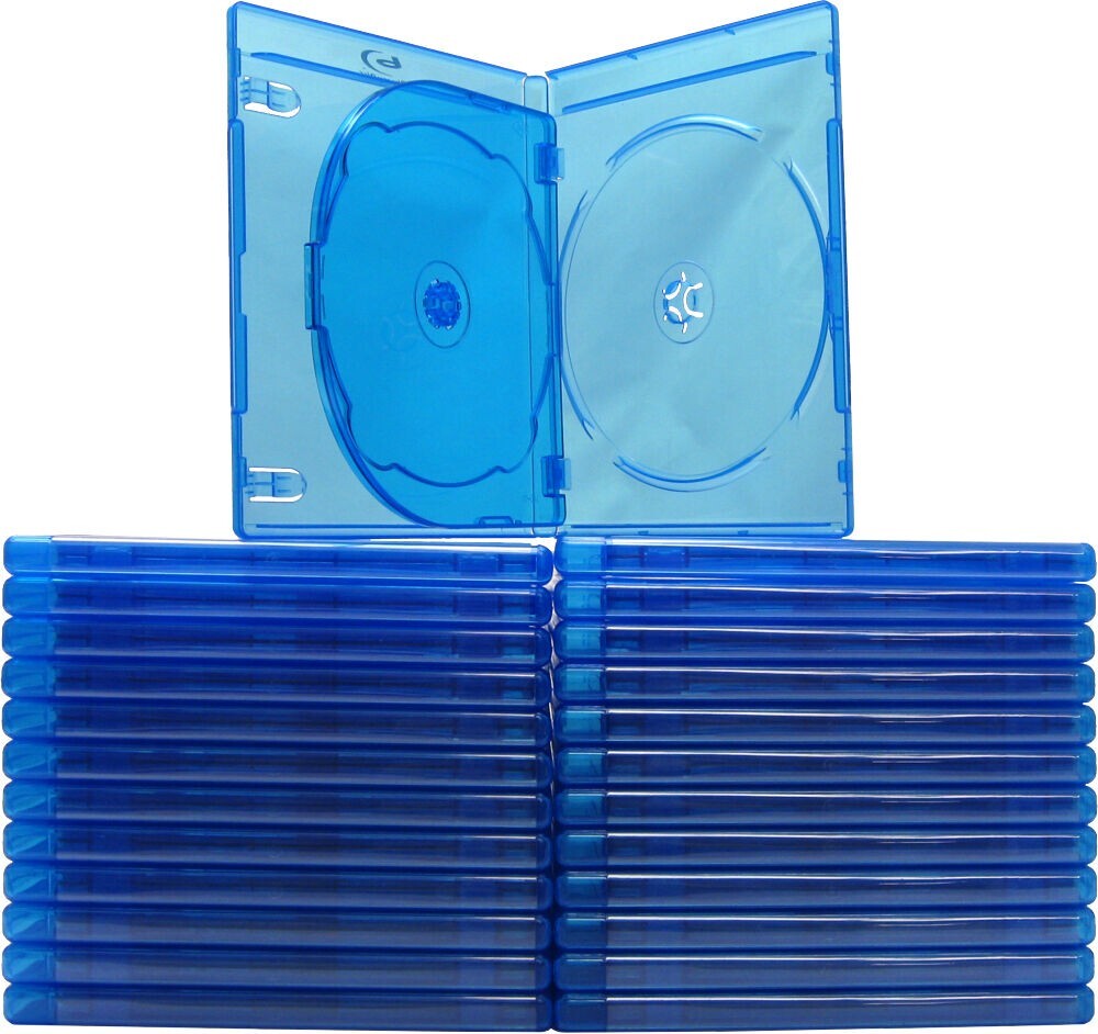 (25x) Triple Blu-Ray Replacement Cases Standard Empty Boxes Holds 3 Disc 12mm