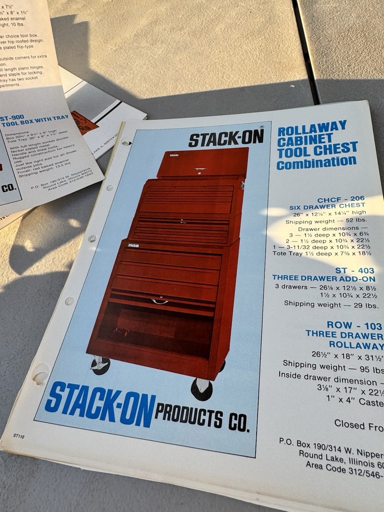 vintage stack on tool cabinets and boxes catalog