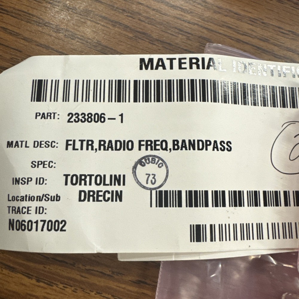 2pcs RADIO FREQUENCY INTERFERENCE FILTER 233806-1 Mil Spec Ji8